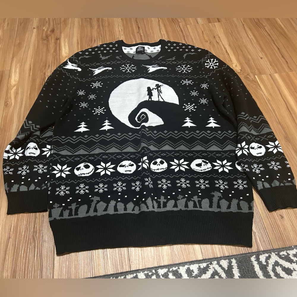 Disney Nightmare Before Christmas Ugly Christmas Sweater Plus Size 2XL